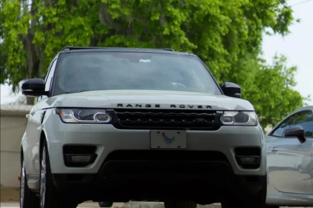 Pre-Trip Range Rover Service in Jacksonville FL At Mack Motorwerks. Close-up view of the front of a Range Rover